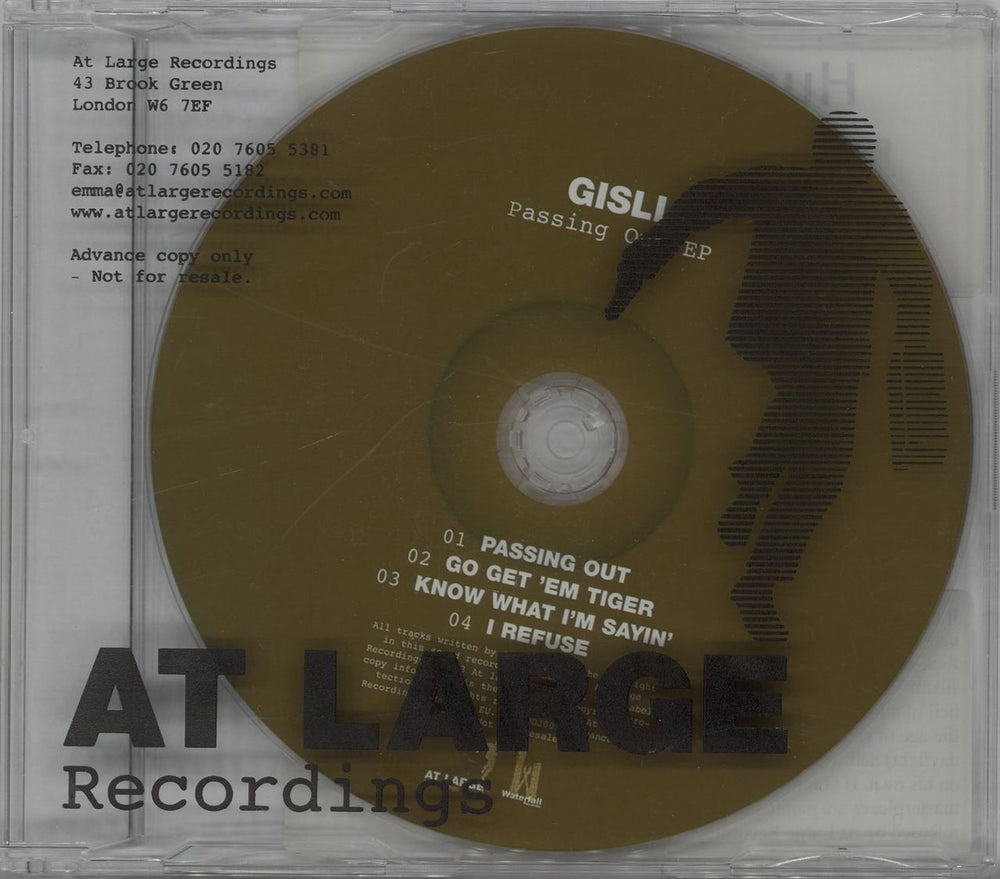 Gisli Passing Out EP UK Promo CD single (CD5 / 5") FUGCDDJ003