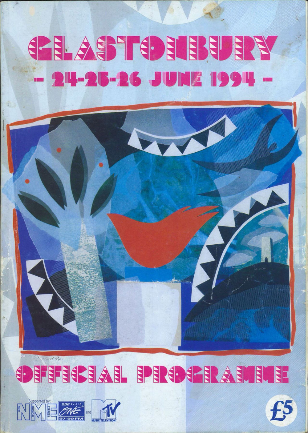 Glastonbury 1994 Festival UK tour programme PROGRAMME
