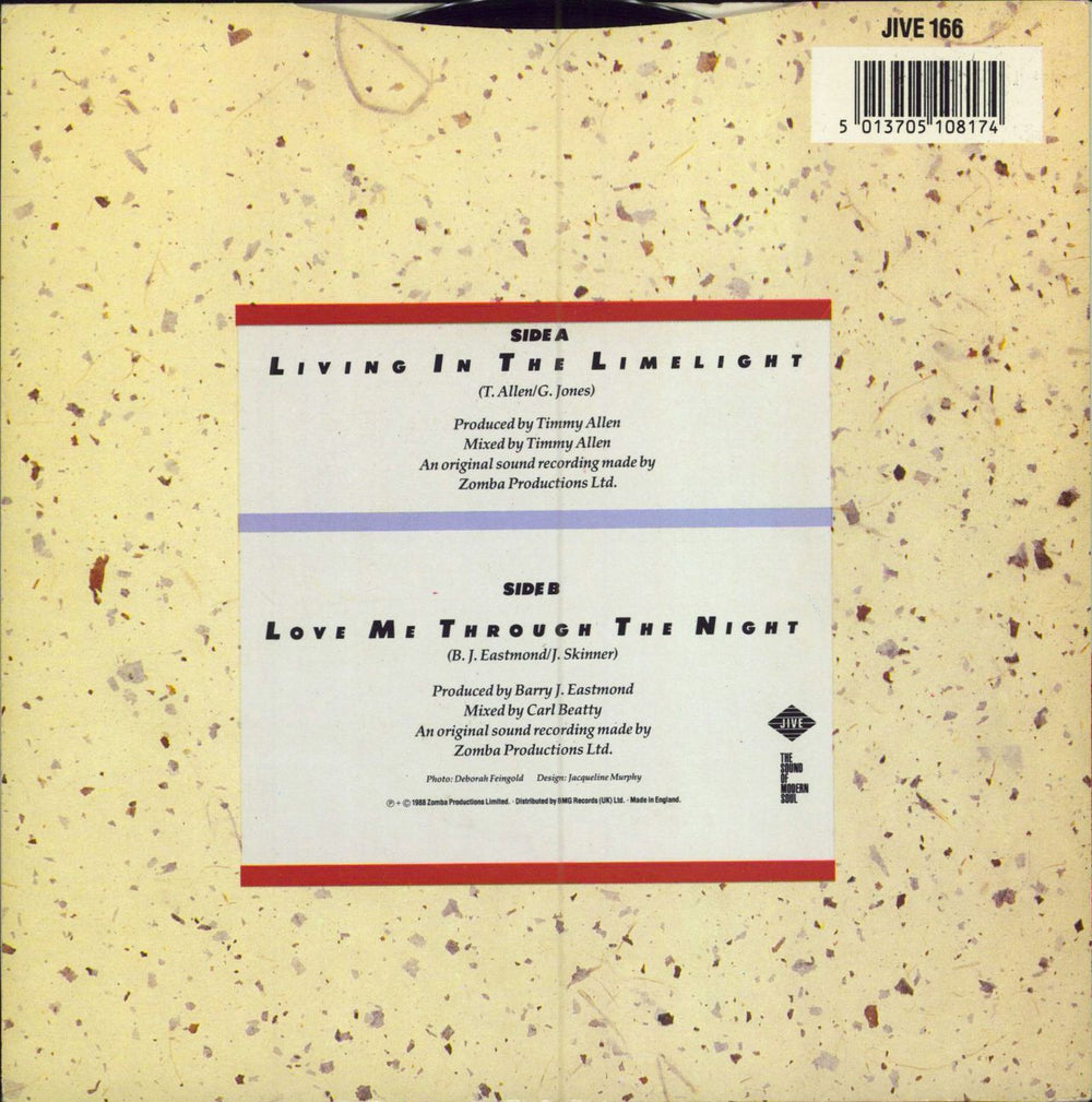 Glenn Jones Living In The Limelight UK 7" vinyl single (7 inch record / 45) 5013705108174
