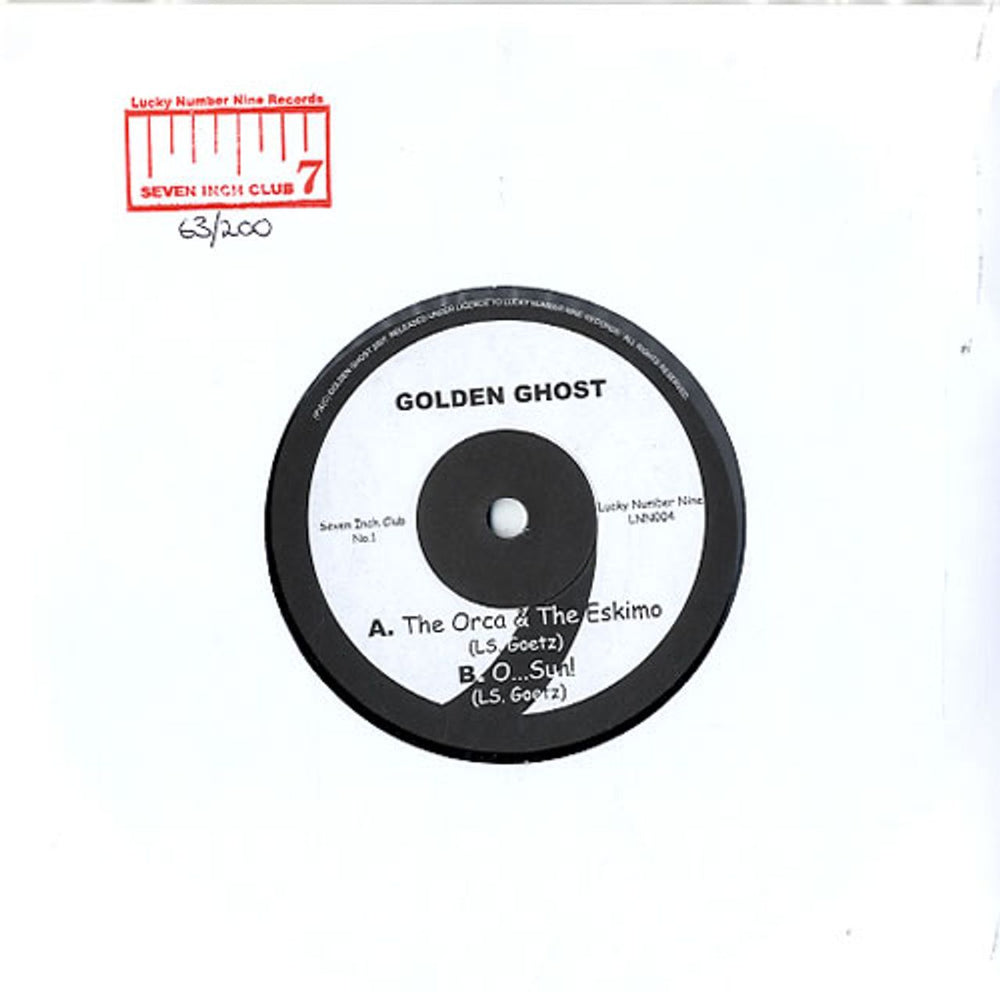 Golden Ghost The Orca & The Eskimo UK 7" vinyl single (7 inch record / 45) LNN004
