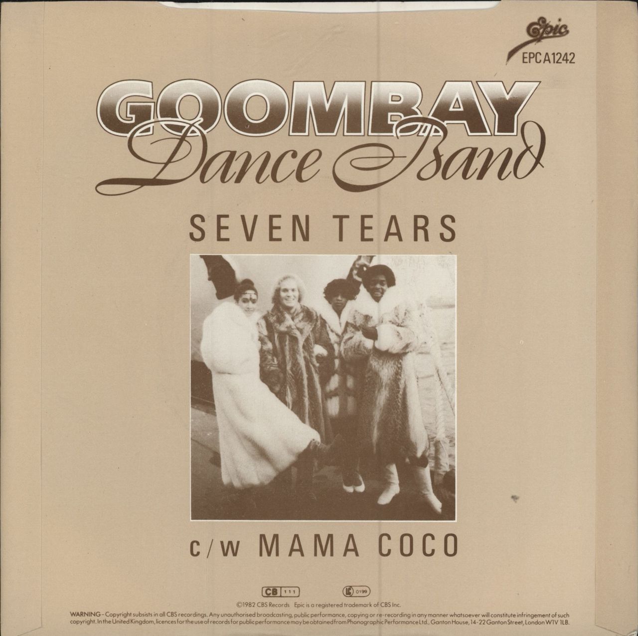 Goombay Dance Band Seven Tears - Solid UK 7" vinyl single (7 inch record / 45) GDB07SE784613