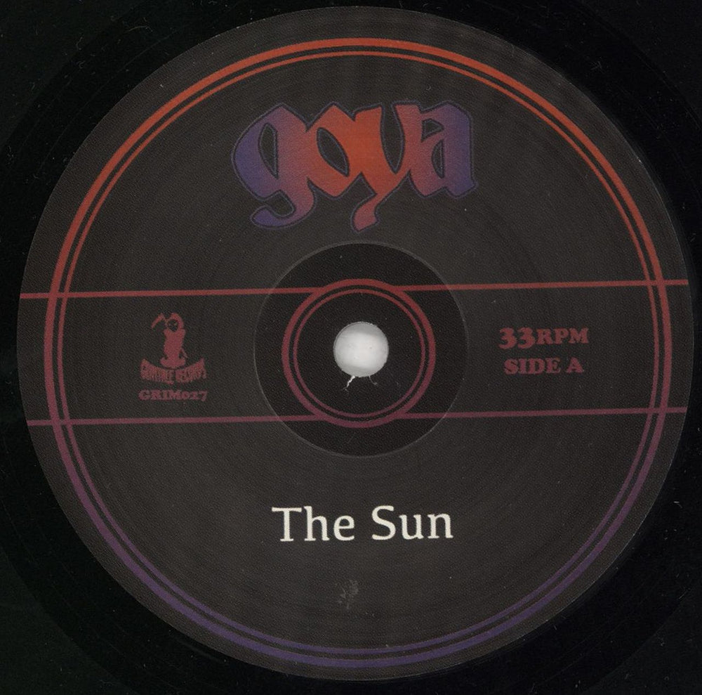 Goya The Sun - Obelisk Black Vinyl US 7" vinyl single (7 inch record / 45) 1OY07TH742922