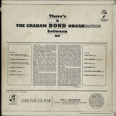 Graham Bond There's A BOND Between Us - VG UK vinyl LP album (LP record) HBDLPTH227818