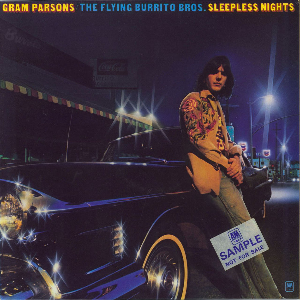 Gram Parsons Sleepless Nights - Sample UK vinyl LP album (LP record) AMLH64578