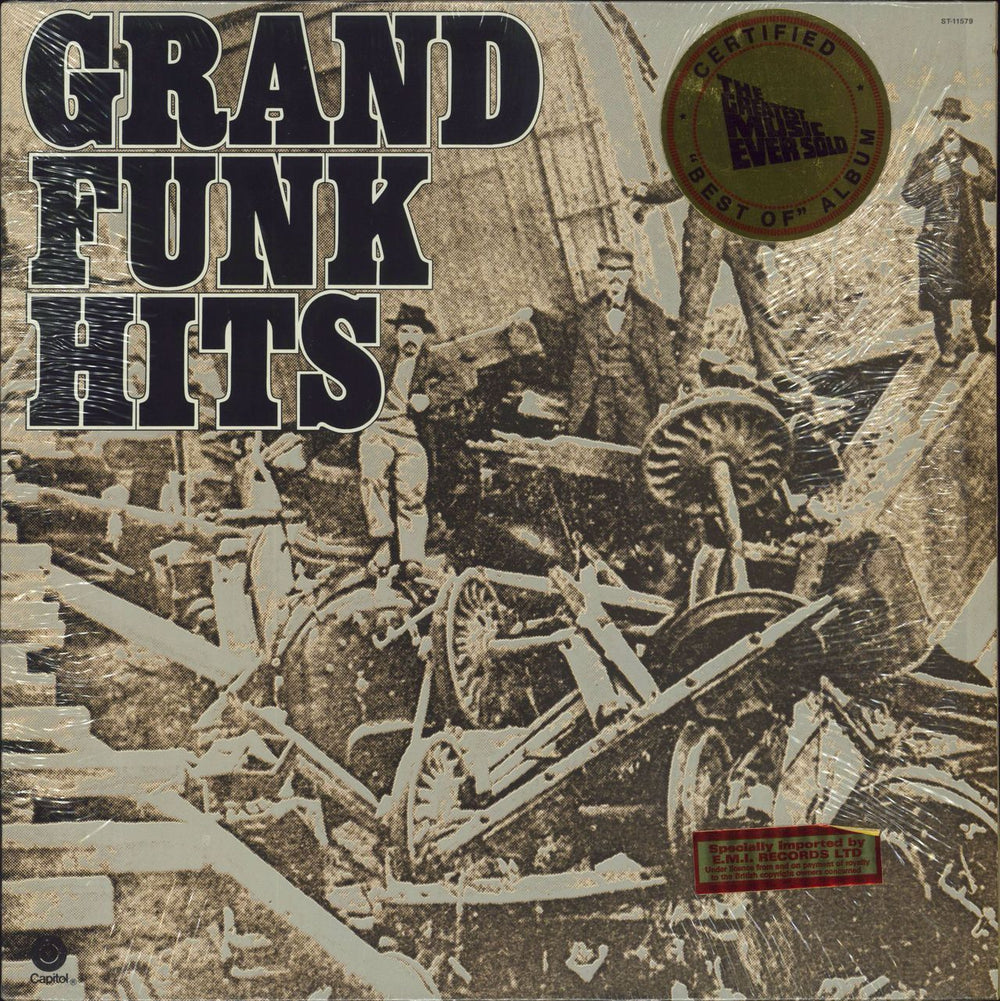 Grand Funk Railroad Grand Funk Hits + Booklet -Shrink US vinyl LP album (LP record) ST-11579