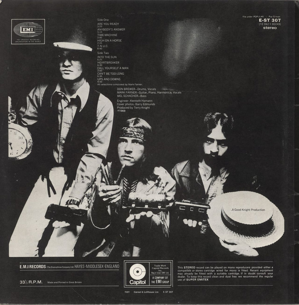 Grand Funk Railroad On Time - 1st UK vinyl LP album (LP record)