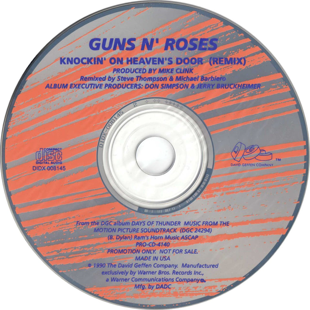 Guns N Roses Knocking On Heaven's Door US Promo CD single (CD5 / 5") PRO-CD-4140