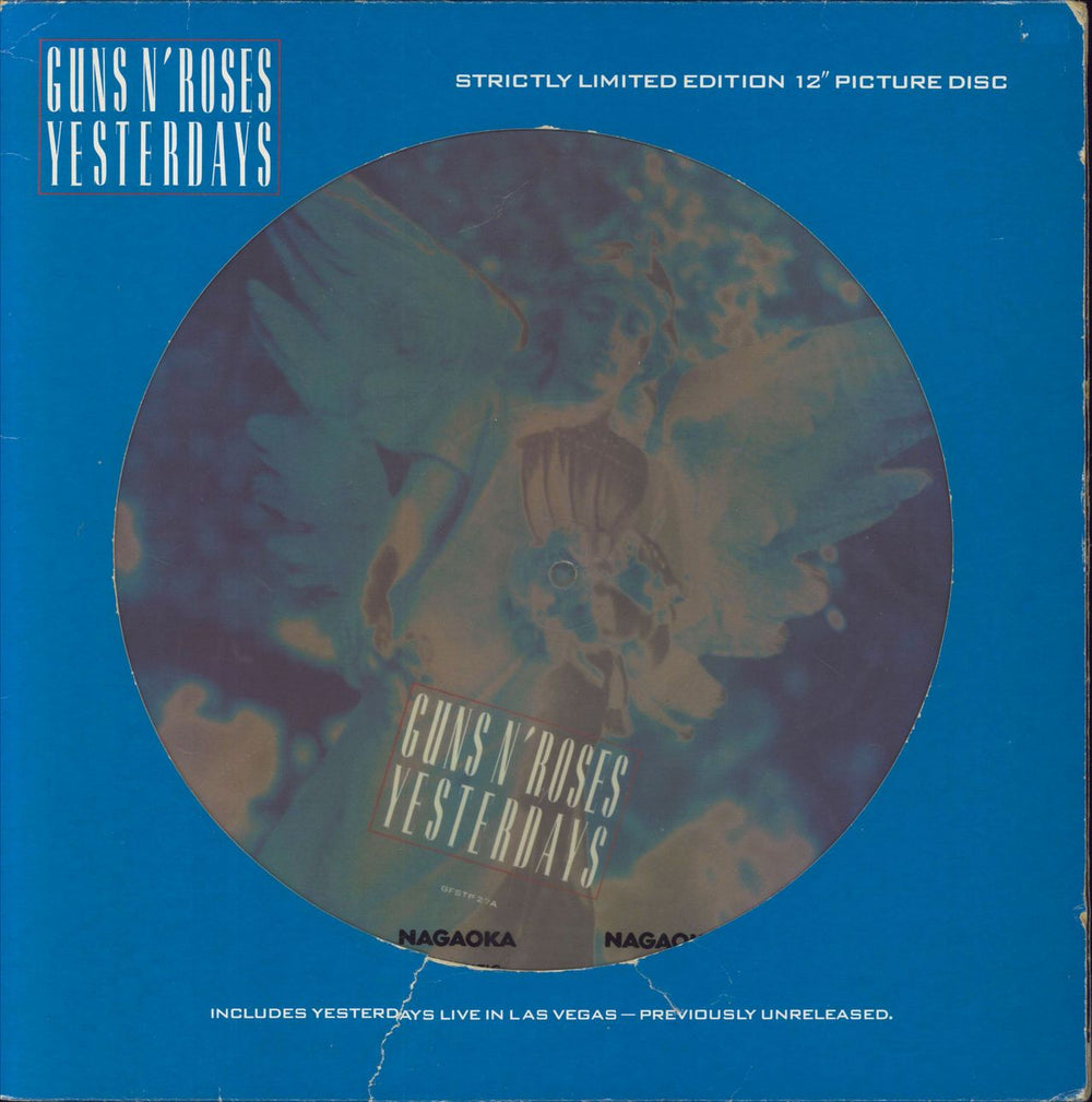 Guns N Roses Yesterdays + Sleeve - VG UK 12" vinyl picture disc (12 inch picture record) GFSTP27