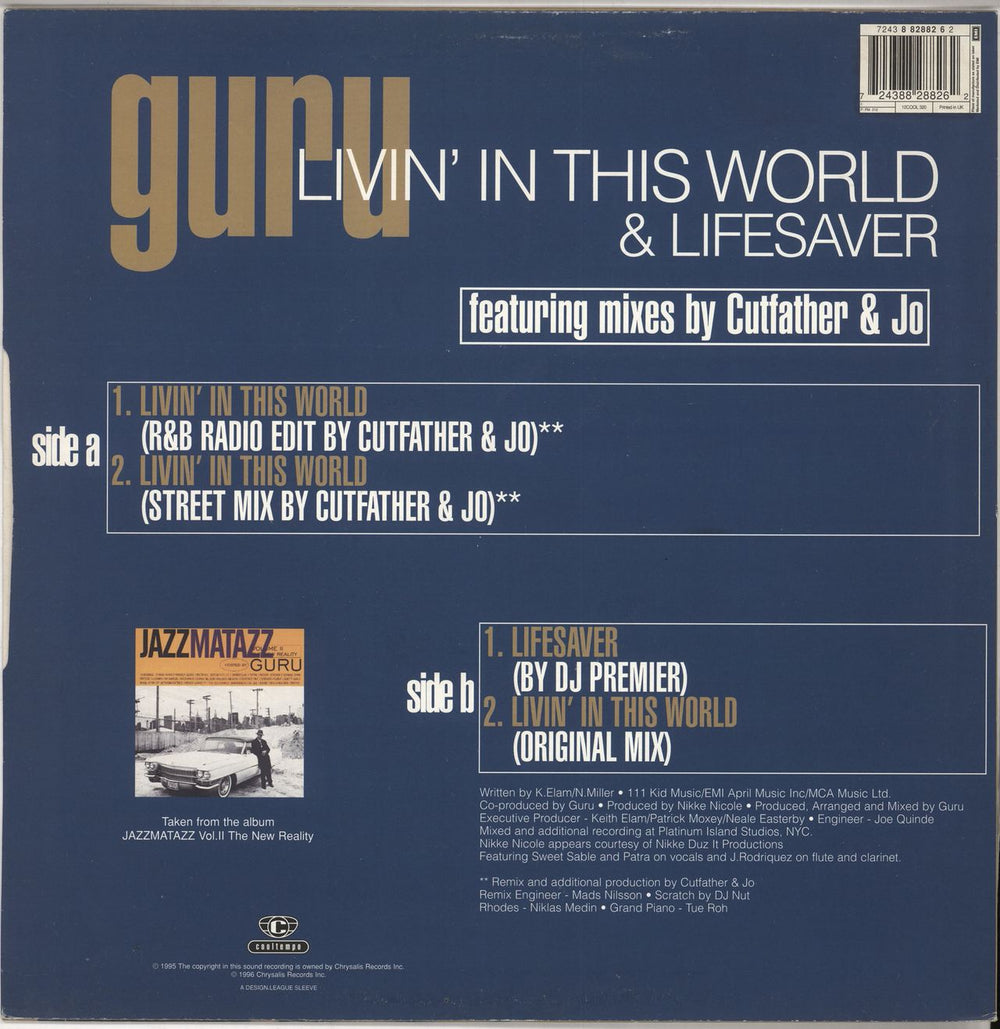 Guru Livin' In This World UK 12" vinyl single (12 inch record / Maxi-single) 724388288262