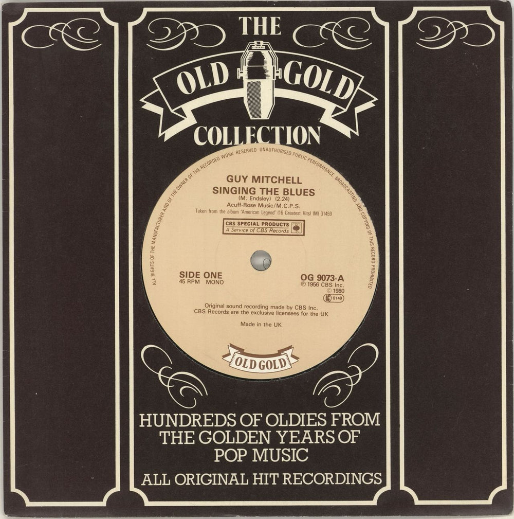 Guy Mitchell Singing The Blues UK 7" vinyl single (7 inch record / 45) OG9073