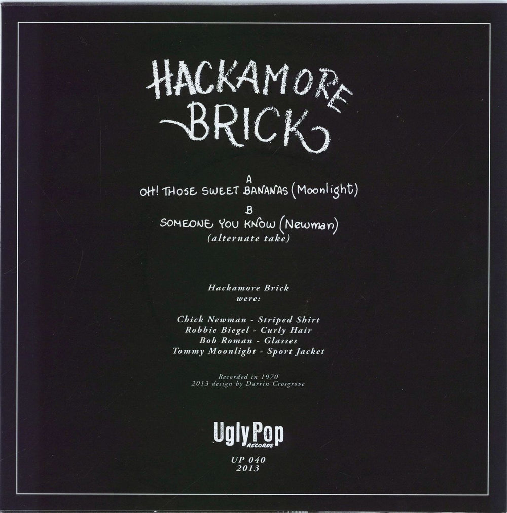 Hackamore Brick Oh! Those Sweet Bananas Canadian 7" vinyl single (7 inch record / 45)