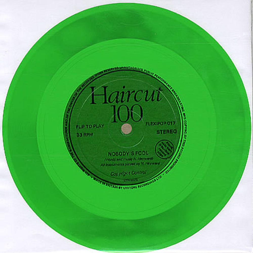 Haircut 100 Nobody's Fool UK 7" vinyl single (7 inch record / 45) FLEXIPOP017