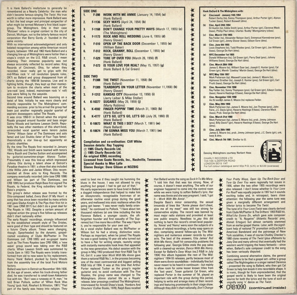 Hank Ballard What You Get When The Gettin' Gets Good UK vinyl LP album (LP record)