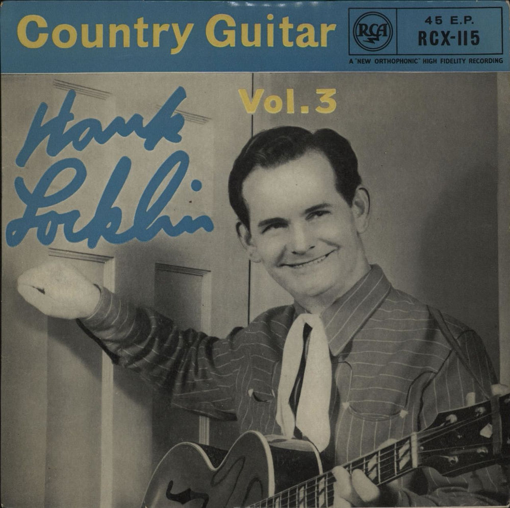 Hank Locklin Country Guitar Vol. 3 - 2nd UK 7" vinyl single (7 inch record / 45) RCX-115