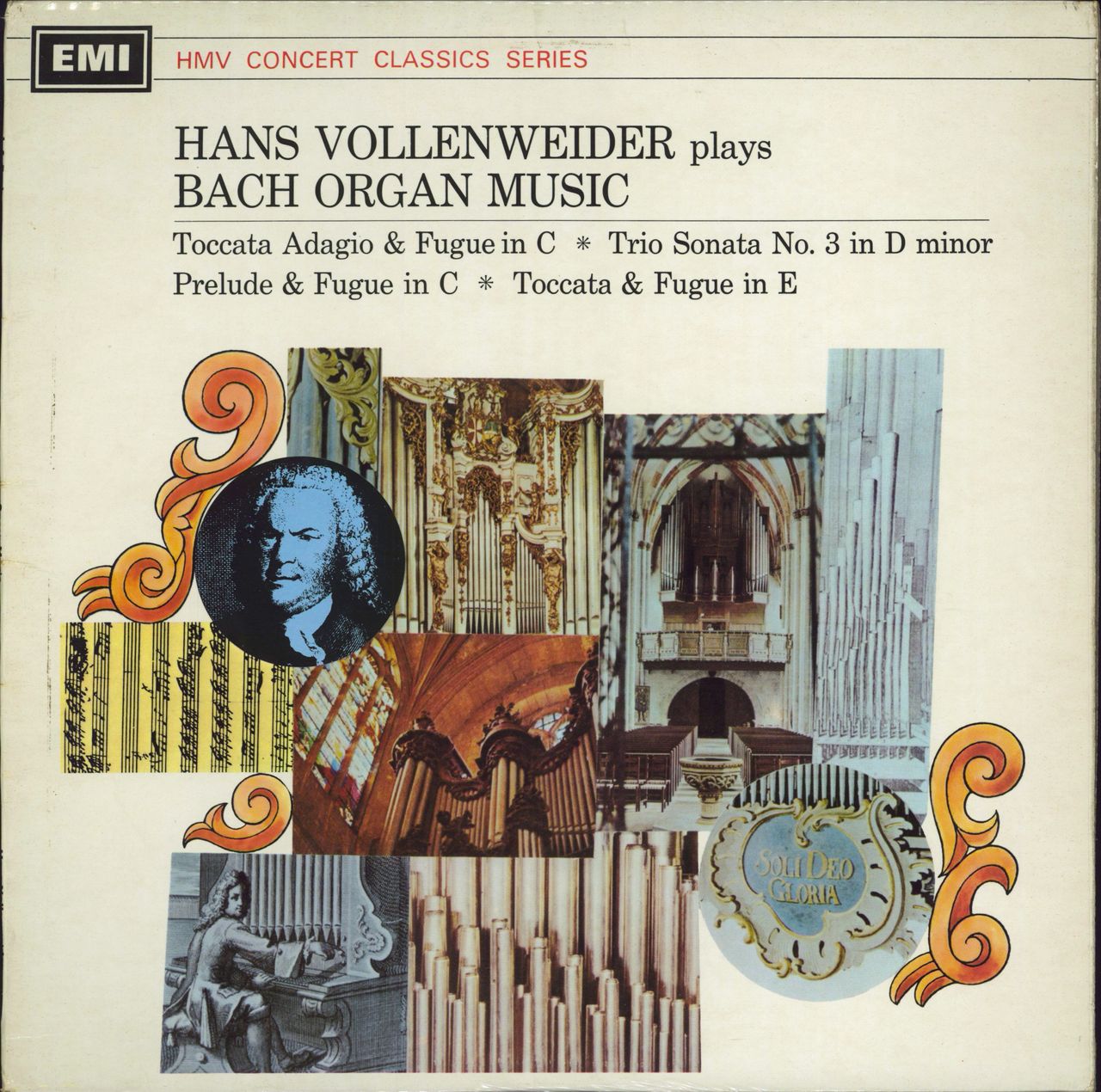 Hans Vollenweider Hans Vollenweider Plays Bach Organ Music UK vinyl LP album (LP record) SXLP20105