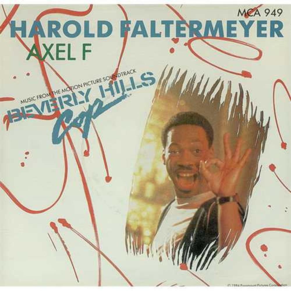 Harold Faltermeyer Axel F + p/s UK 7" vinyl single (7 inch record / 45) MCA949