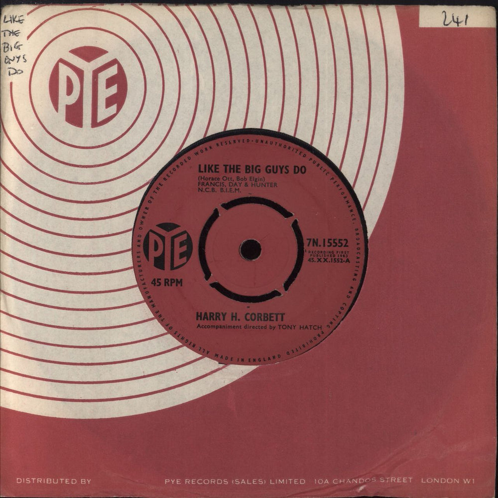 Harry H. Corbett Like The Big Guys Do UK 7" vinyl single (7 inch record / 45) 7N.15552