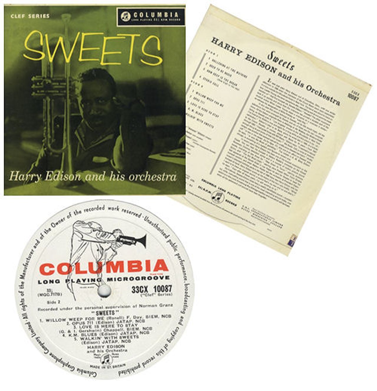 Harry 'Sweets' Edison Sweets UK vinyl LP album (LP record) 33CX10087