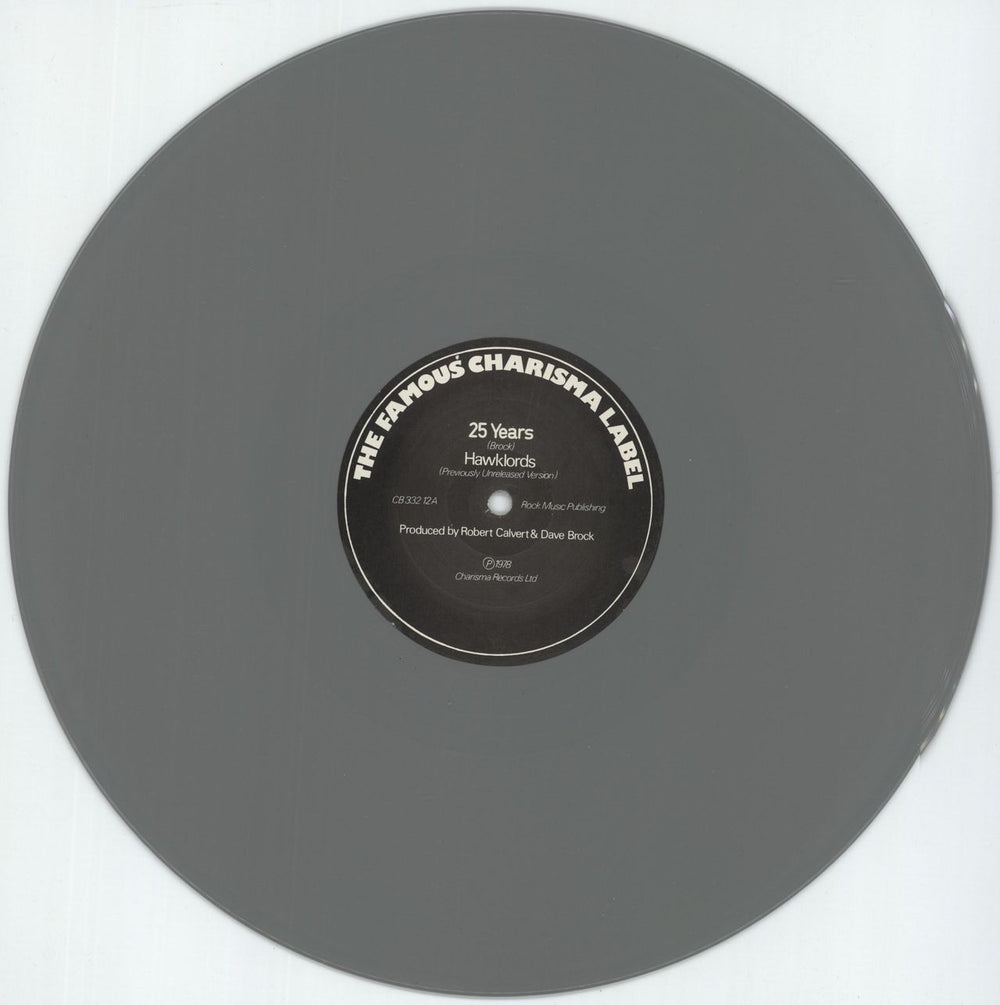 Hawkwind 25 Years - Grey Vinyl UK 12" vinyl single (12 inch record / Maxi-single) HWK12YE339718