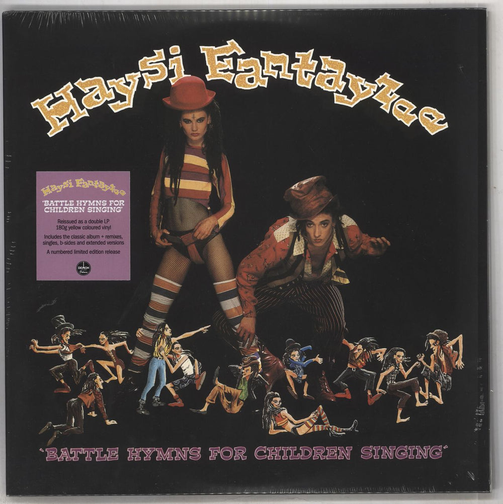 Haysi Fantayzee Battle Hymns For Children Singing - 180gram Yellow Vinyl - Sealed UK 2-LP vinyl record set (Double LP Album) DEMRECDLX007