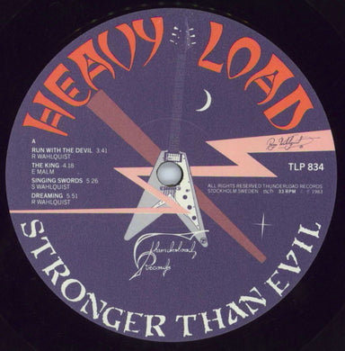 Heavy Load Stronger Than Evil + Poster Swedish vinyl LP album (LP record) 45DLPST813199