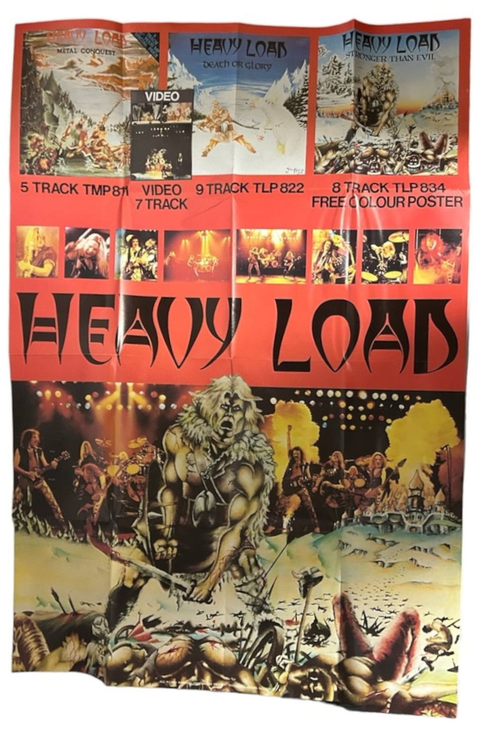 Heavy Load Stronger Than Evil + Poster Swedish vinyl LP album (LP record) Deleted