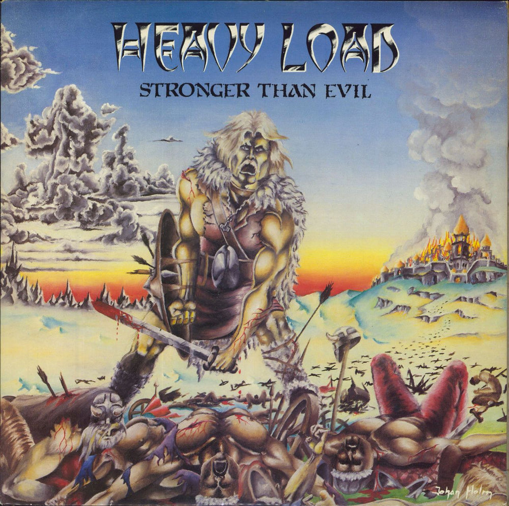 Heavy Load Stronger Than Evil + Poster Swedish vinyl LP album (LP record) TLP834