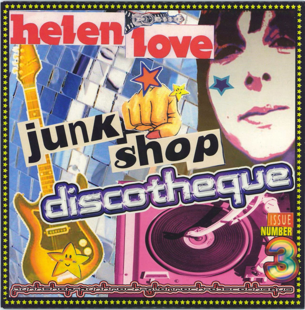 Helen Love Junk Shop Discotheque - Pink Vinyl Spanish 7" vinyl single (7 inch record / 45) ER-249