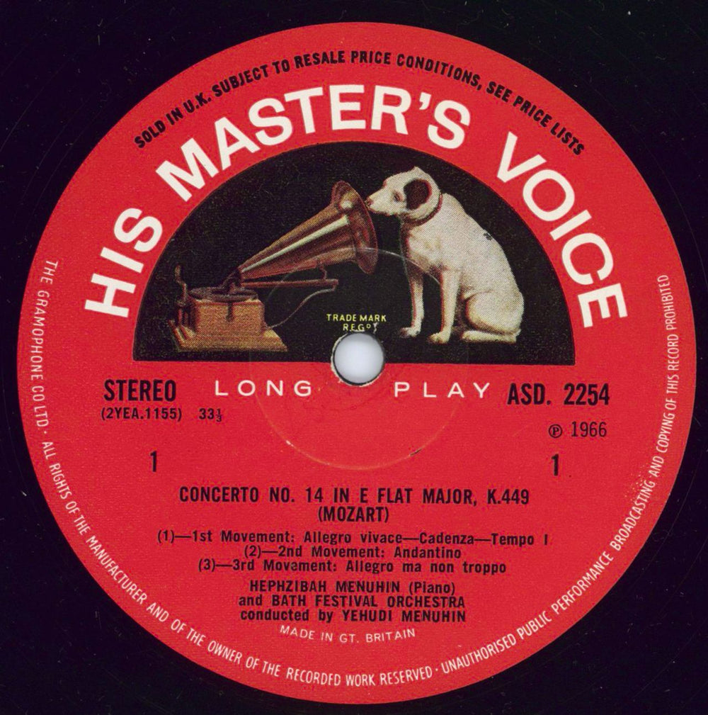 Hephzibah Menuhin Mozart: Piano Concertos Nos.14 & 19 UK vinyl LP album (LP record) 369LPMO777604