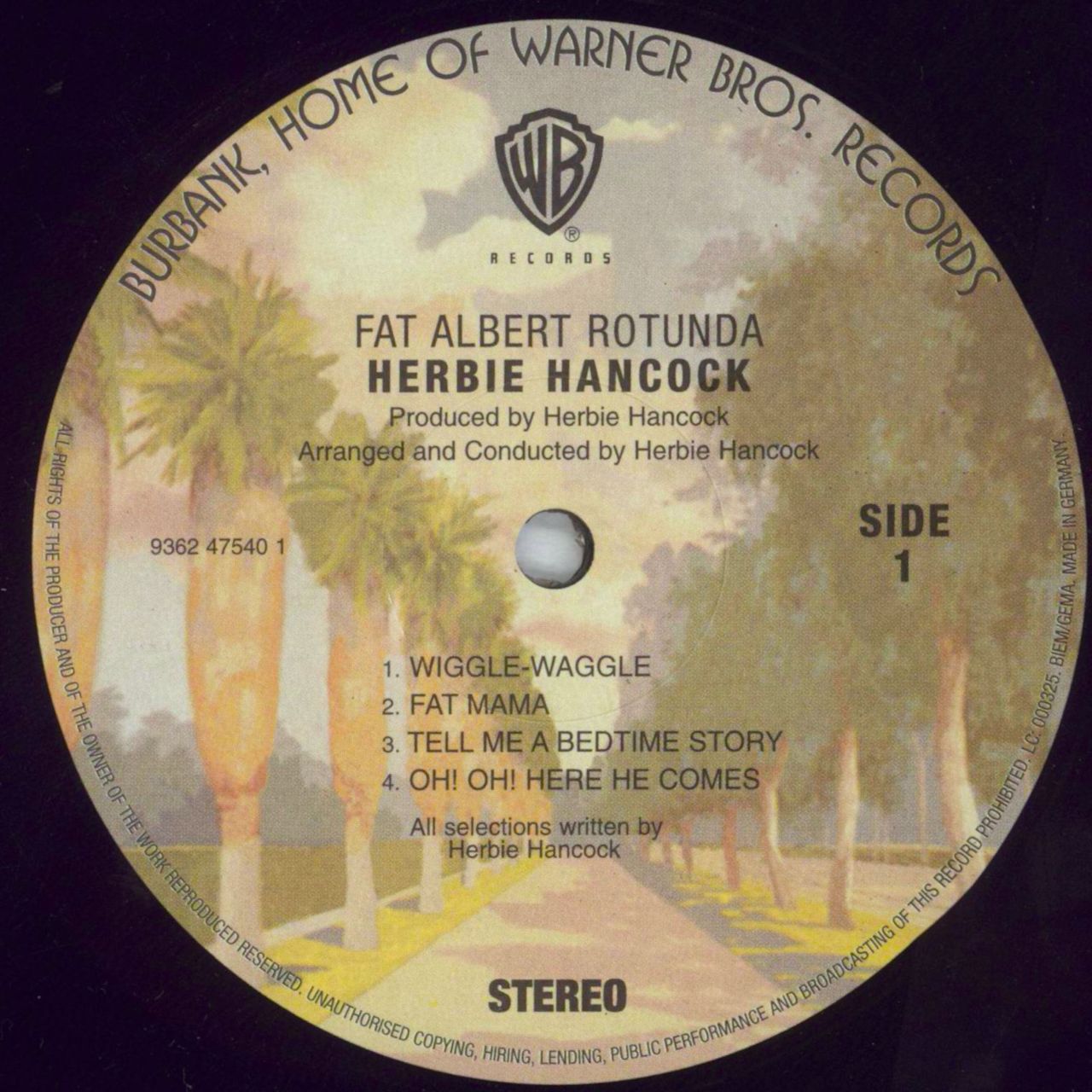 Herbie Hancock Fat Albert Rotunda German Vinyl LP