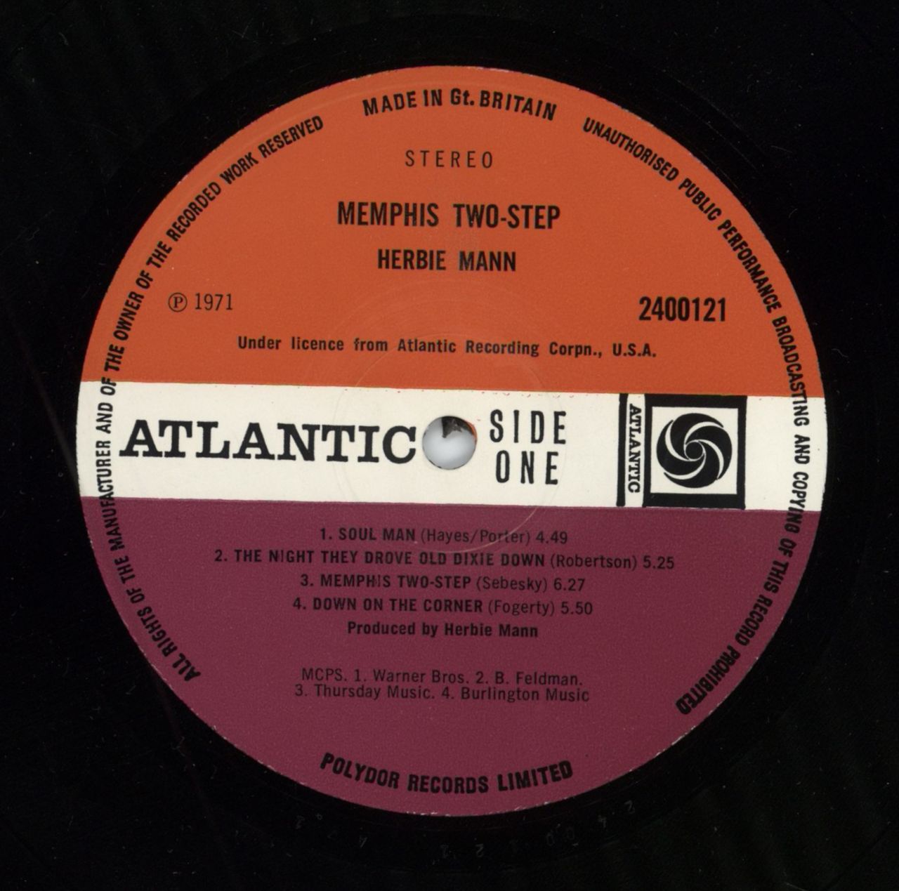 Herbie Mann Memphis Two-Step - 2nd UK vinyl LP album (LP record)