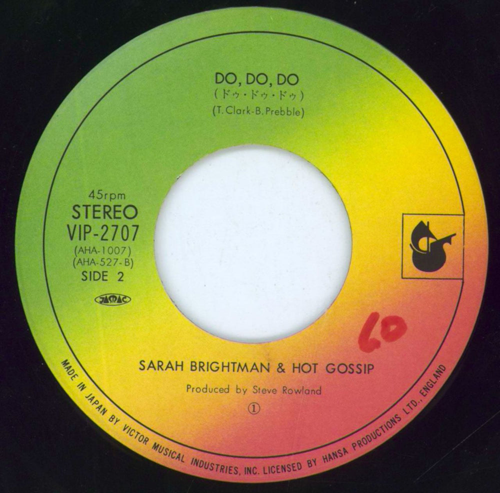 Hot Gossip I Lost My Heart To A Starship Trooper Japanese 7" vinyl single (7 inch record / 45)