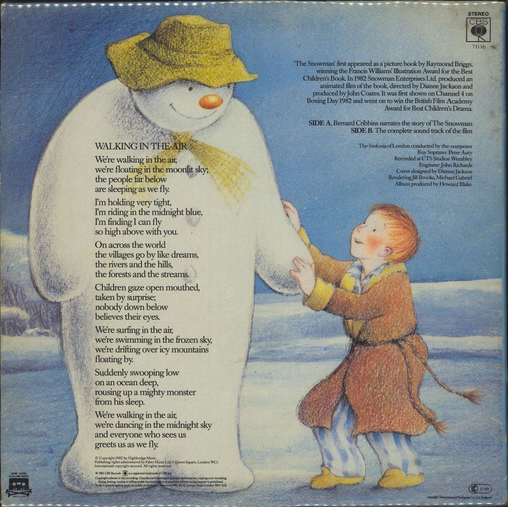 Howard Blake The Snowman + 2 books UK vinyl LP album (LP record)