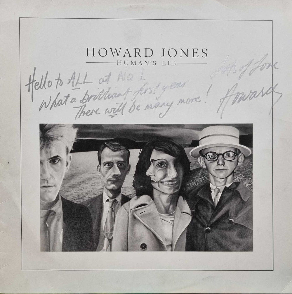 Howard Jones Human's Lib - Autographed UK vinyl LP album (LP record) WX1