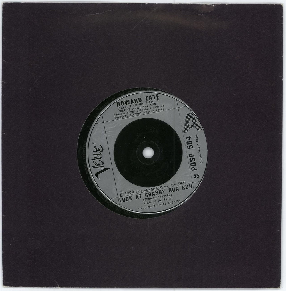 Howard Tate Look At Granny Run Run UK 7" vinyl single (7 inch record / 45) VS549