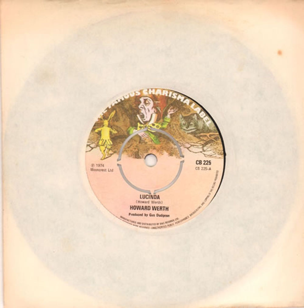 Howard Werth Lucinda UK 7" vinyl single (7 inch record / 45) CB225