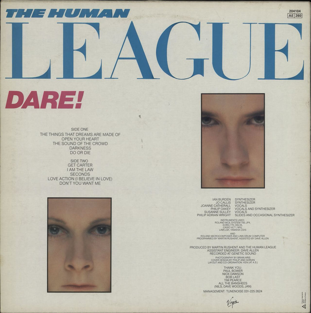 Human League Dare French vinyl LP album (LP record)