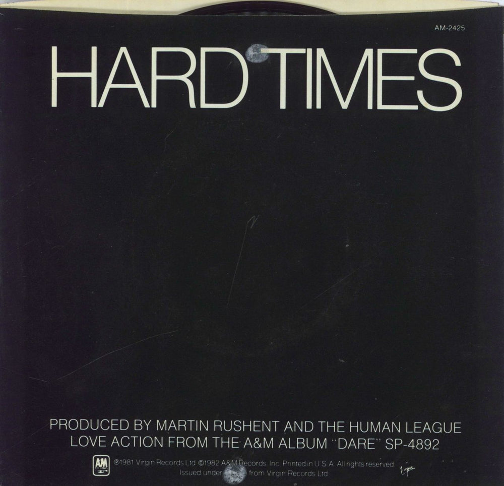 Human League Love Action US 7" vinyl single (7 inch record / 45)