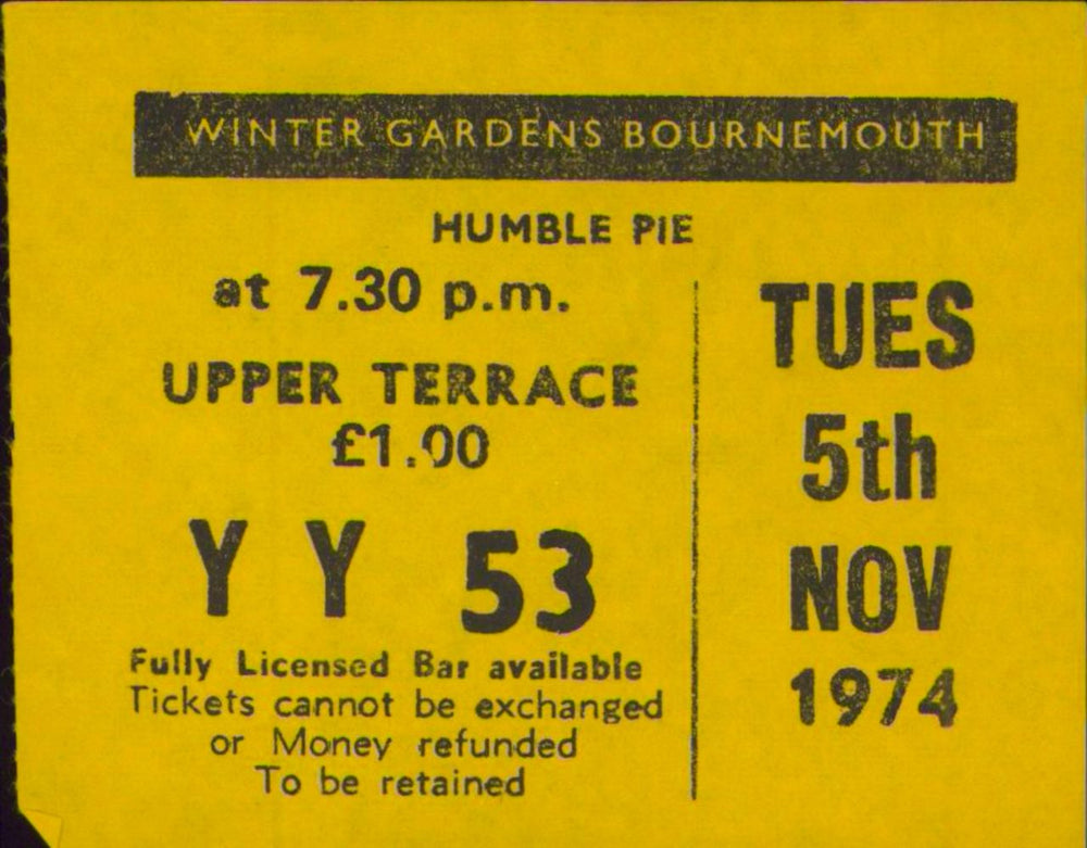 Humble Pie In Concert With McGuinness Flint + Ticket Stub UK tour programme HMBTRIN789413