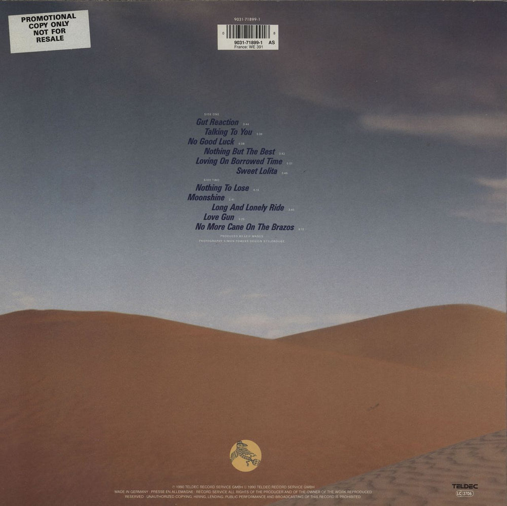 Ian Gillan Naked Thunder + Lyric inner/Stickered/Misprint German vinyl LP album (LP record) 090317189918