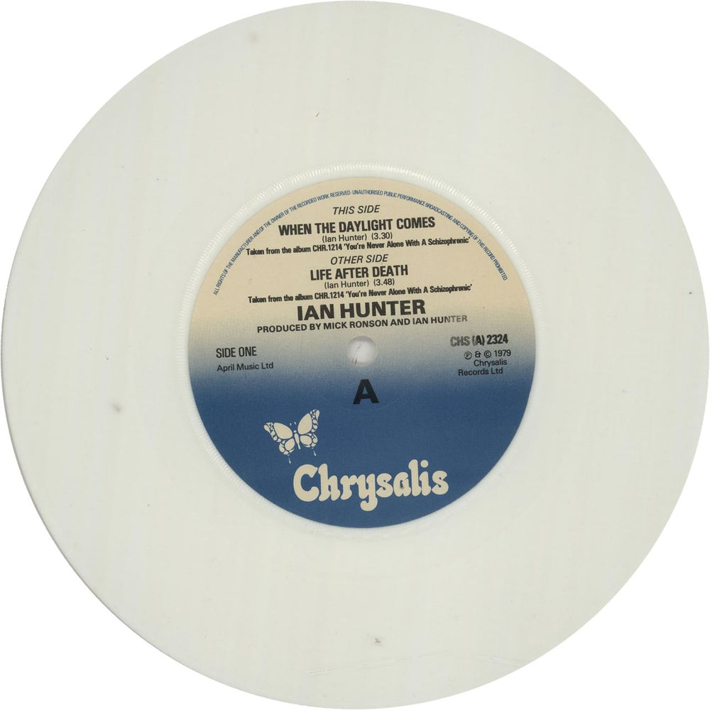 Ian Hunter When The Daylight Comes - White Vinyl UK 7" vinyl single (7 inch record / 45) IHU07WH51473