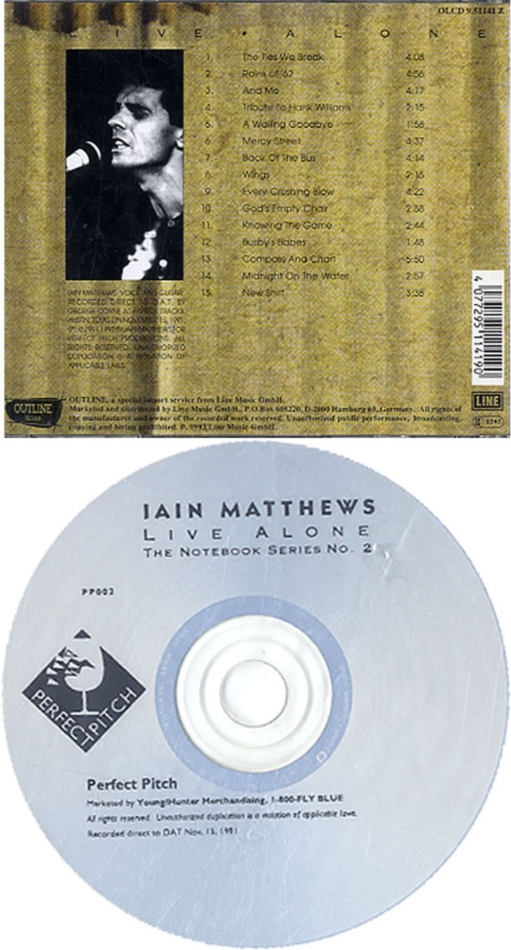 Ian Matthews Live Alone US CD album (CDLP) IAMCDLI481874