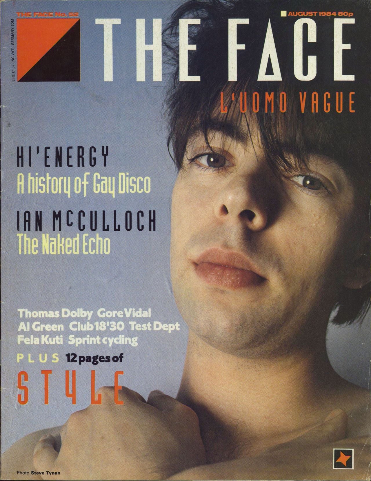 Ian McCulloch The Face - August 1984 UK magazine AUGUST 1984