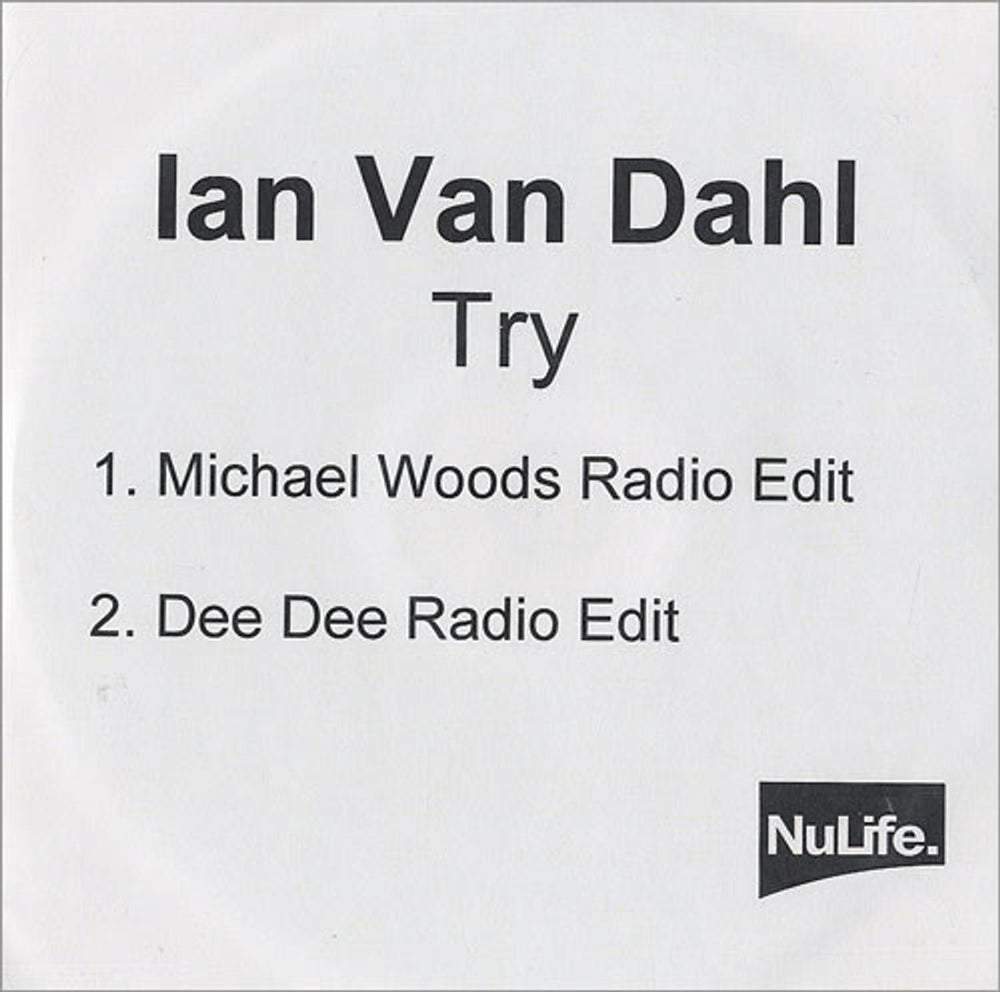 Ian Van Dahl Try UK Promo CD-R acetate CDR ACETATE