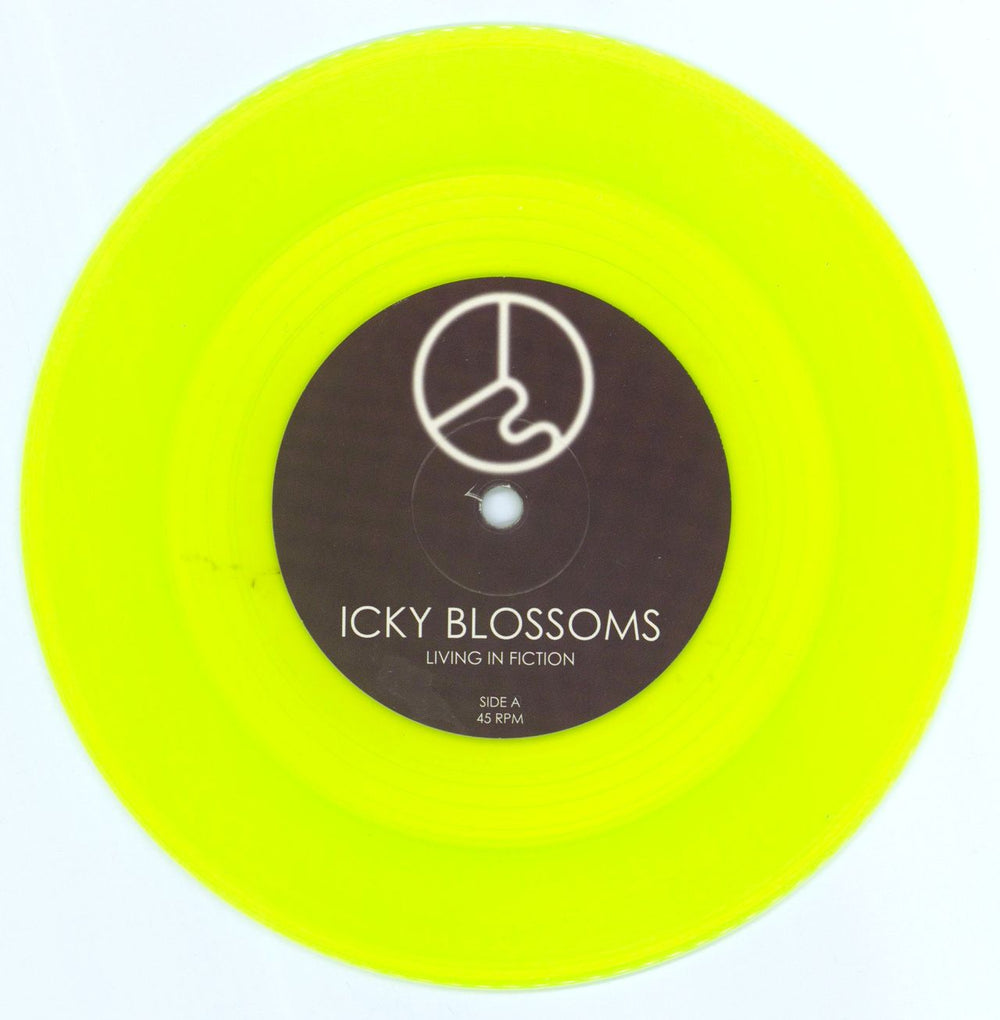 Icky Blossoms Living In Fiction - RSD15 - Neon Yellow Vinyl US 7" vinyl single (7 inch record / 45) 3KR07LI769980