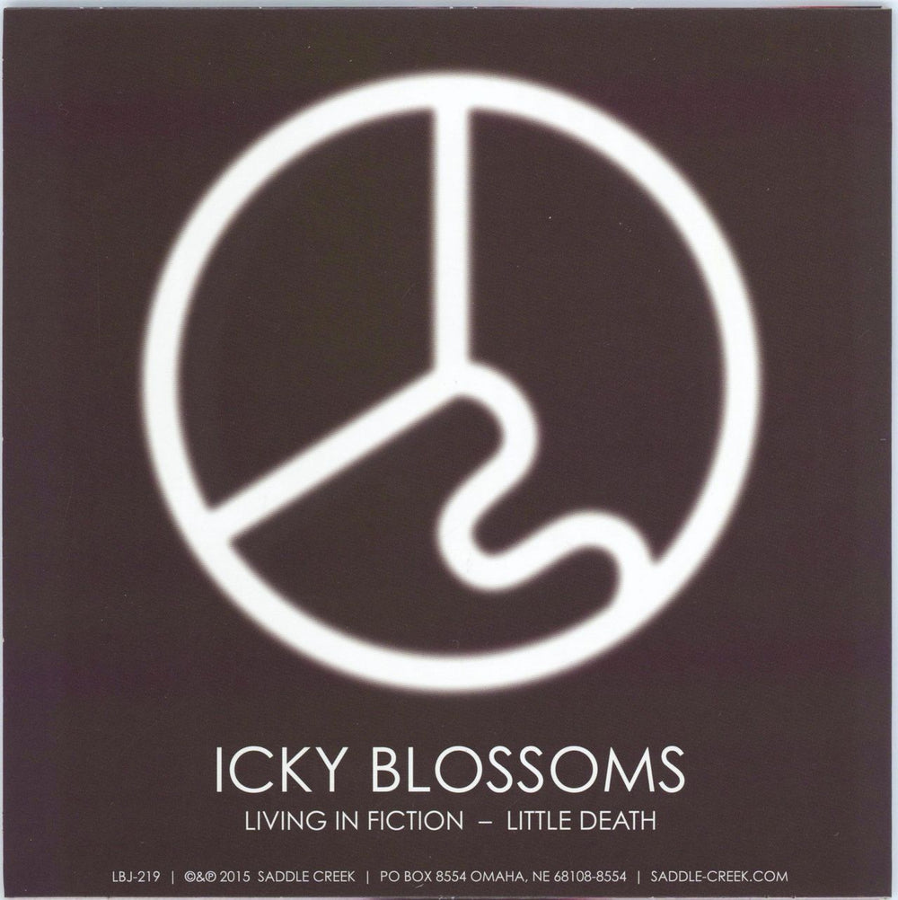 Icky Blossoms Living In Fiction - RSD15 - Neon Yellow Vinyl US 7" vinyl single (7 inch record / 45) 802560203675