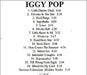 Iggy Pop Iggy Pop US Promo CD-R acetate CDR ACETATE
