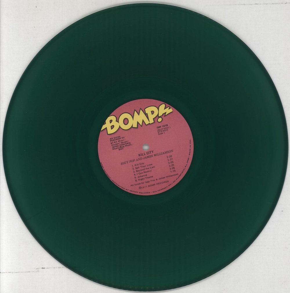 Iggy Pop Kill City US vinyl LP album (LP record) IGGLPKI387416