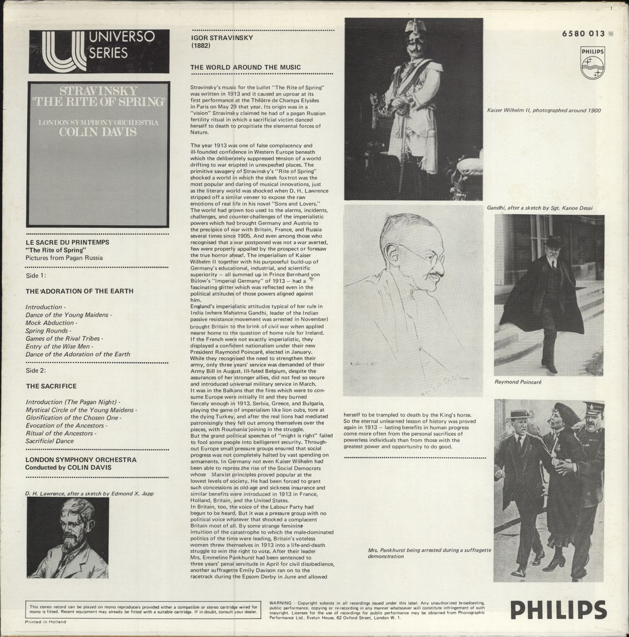 Igor Stravinsky Stravinsky: The Rite Of Spring UK vinyl LP album (LP record)