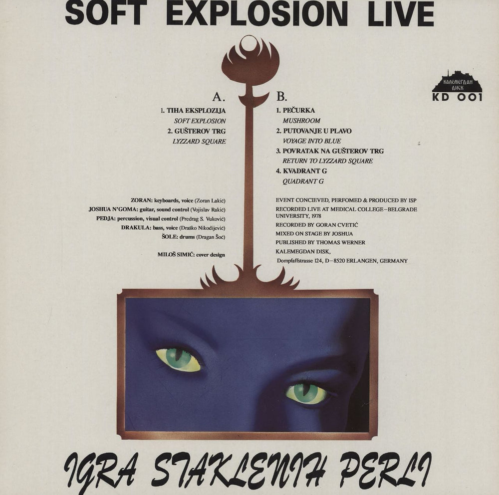 Igra Staklenih Perli Soft Explosion Live German vinyl LP album (LP record)